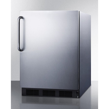 Summit  ADA Comp Built In Undercounter Refrigerator 5.5 Cu. Ft. Stainless Steel